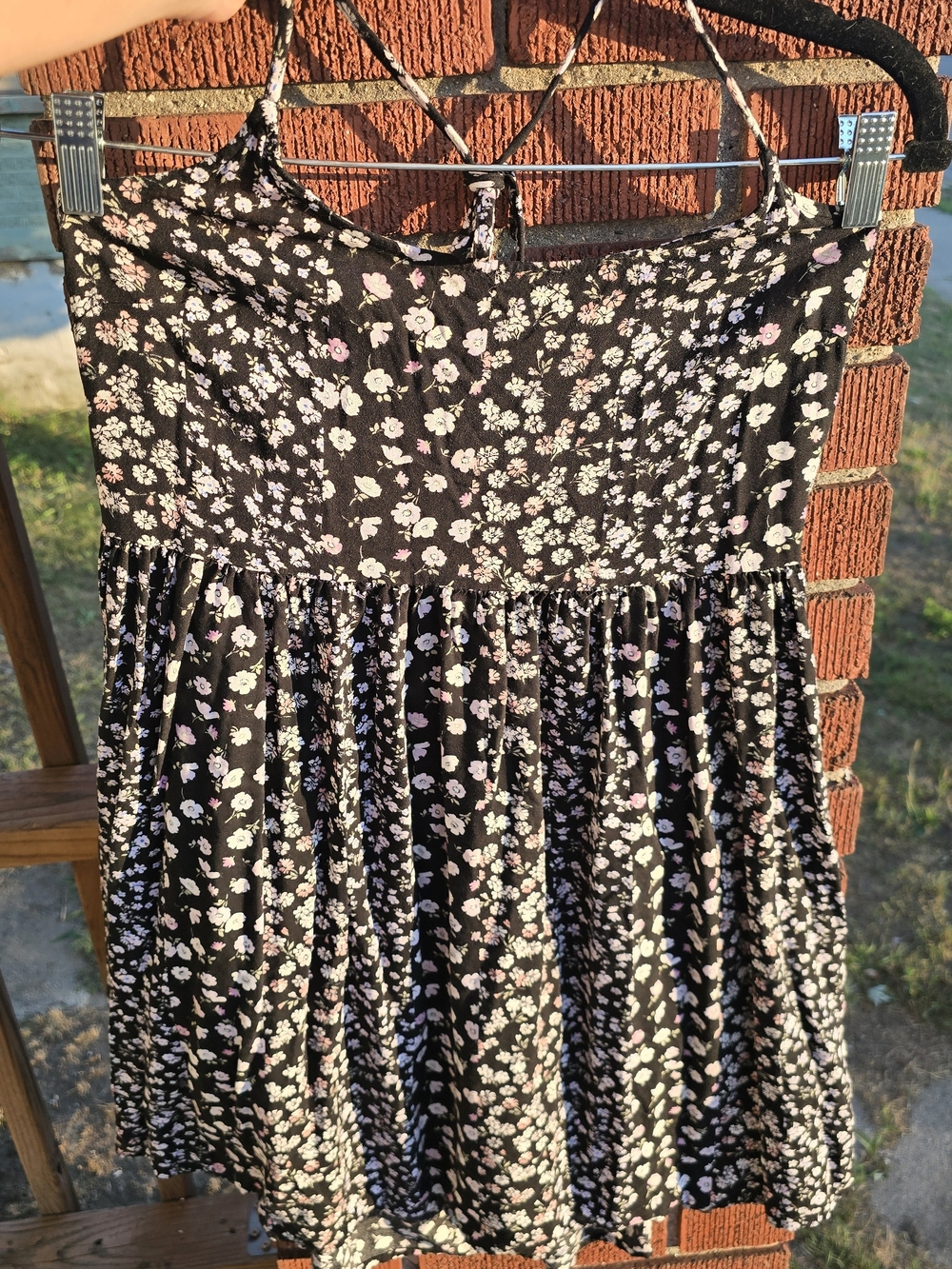 SO Floral Halter Neck Cami Sundress - Size Medium (M) | Y2K Boho